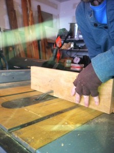 Cutting some a mortis in one of the leg panels.