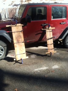 Watching glue dry on the stretcher and the top.