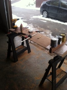 The wax paper keeps the glue from attaching to anything else.  