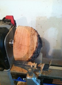 This is my least favorite part.  It's roughing out the general shape and it tends to make my hands hurt. 